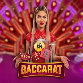 Mega Baccarat casino game by Pragmatic Play – featured logo at Casombie Casino